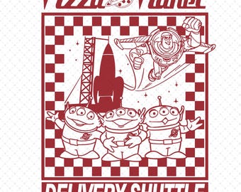 Toy Story Pizza Planet PNG SVG: Toy Story Aliens Shirt Design Digital Download