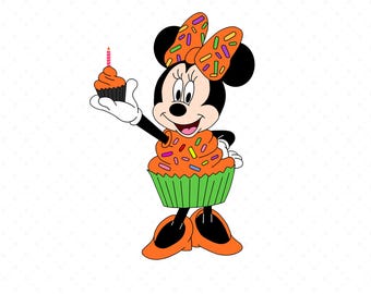 Minnie Custom Birthday Clipart, First Birthday : SVG & PNG