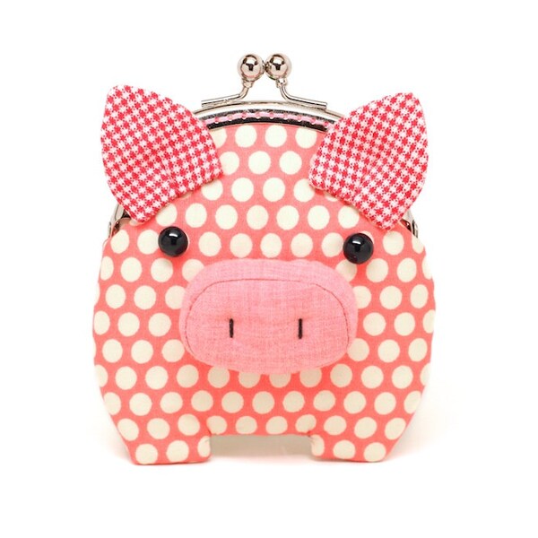 Little salmon pink piggy clutch purse