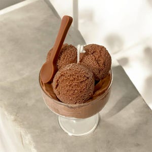 Handgemachte Schokoladenduftende Eis Kerze: Dessert Soja Wachs Kerze