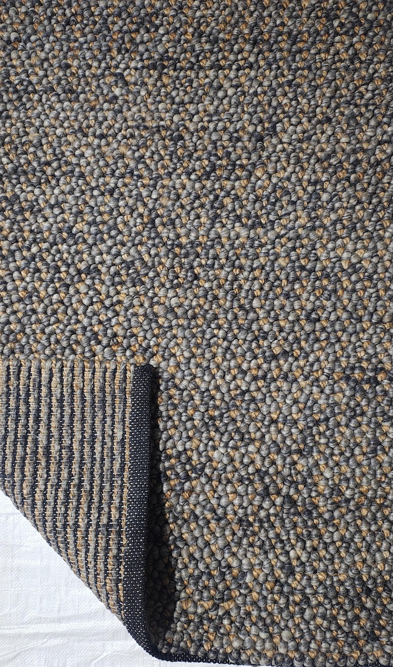 Nubby Rugs Handwoven Chunky Flatweave Wool Jute Rug 8x10 | Neutral Boho Area Rug ...