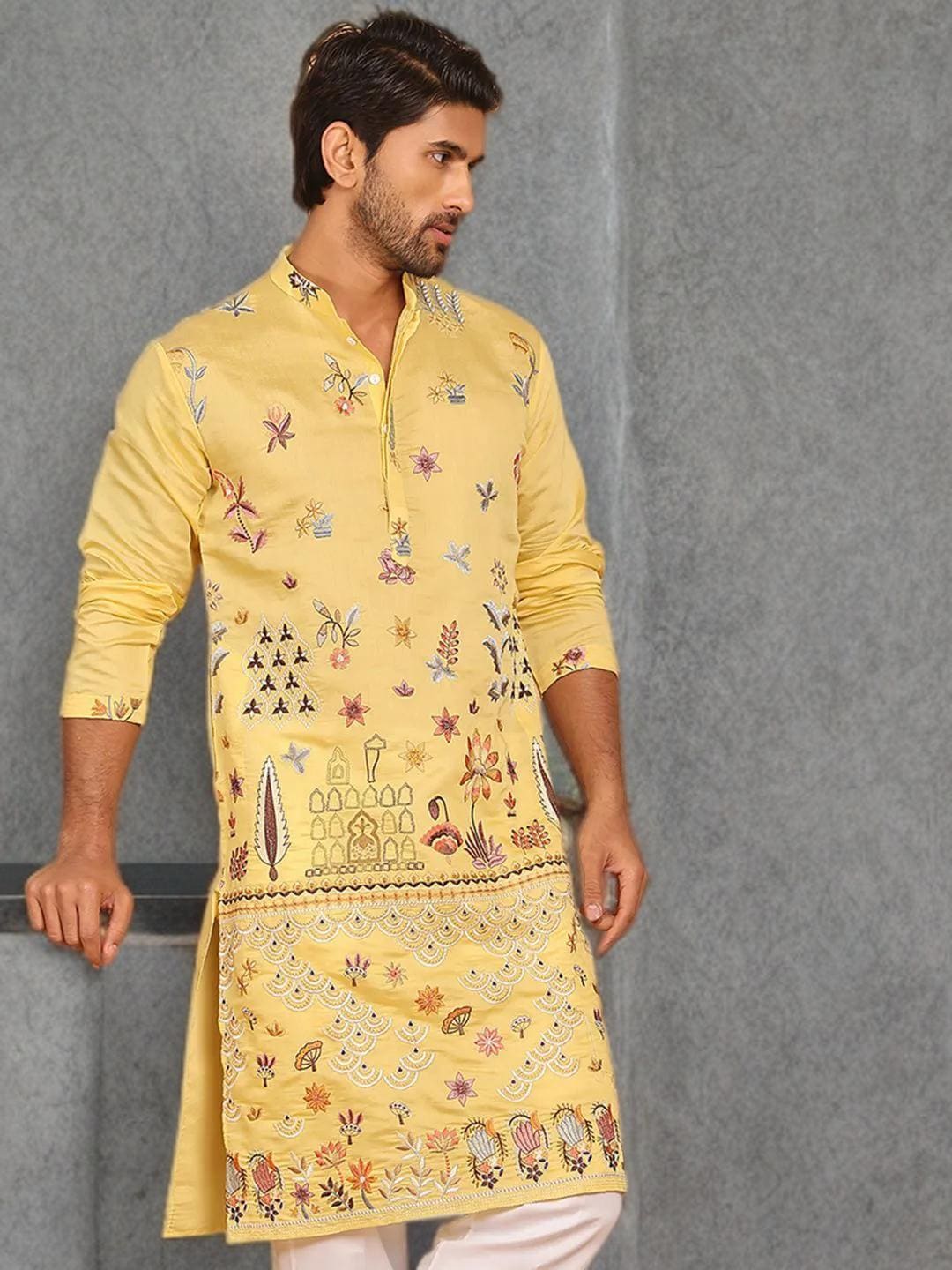white christmas dresses Menswear Groom Haldi Set – Lakhina Couture
