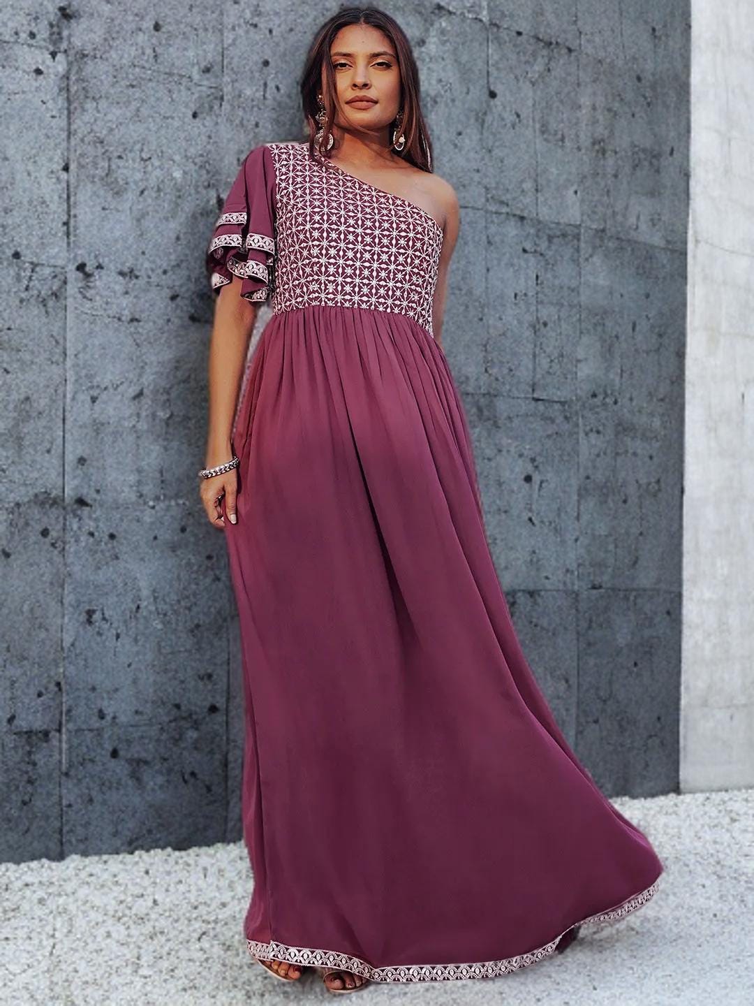 chinese dress ladies Nupur In Georgette Maxi Dress main image 1