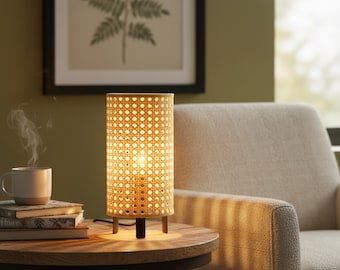 Lámpara de mesa SAXHYTTAN / Lámpara de noche escandinava moderna / Lámpara de decoración minimalista para el hogar / Lámpara de noche de escritorio nórdica