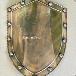 Medieval Knight Shield with Dragon – Cosplay Reenactment Armor, Wall Decor