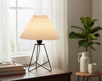 Pleated Bedside Lamp | Modern Minimalist Home Decor, Warm Ambient Lighting (Pack Of 2)