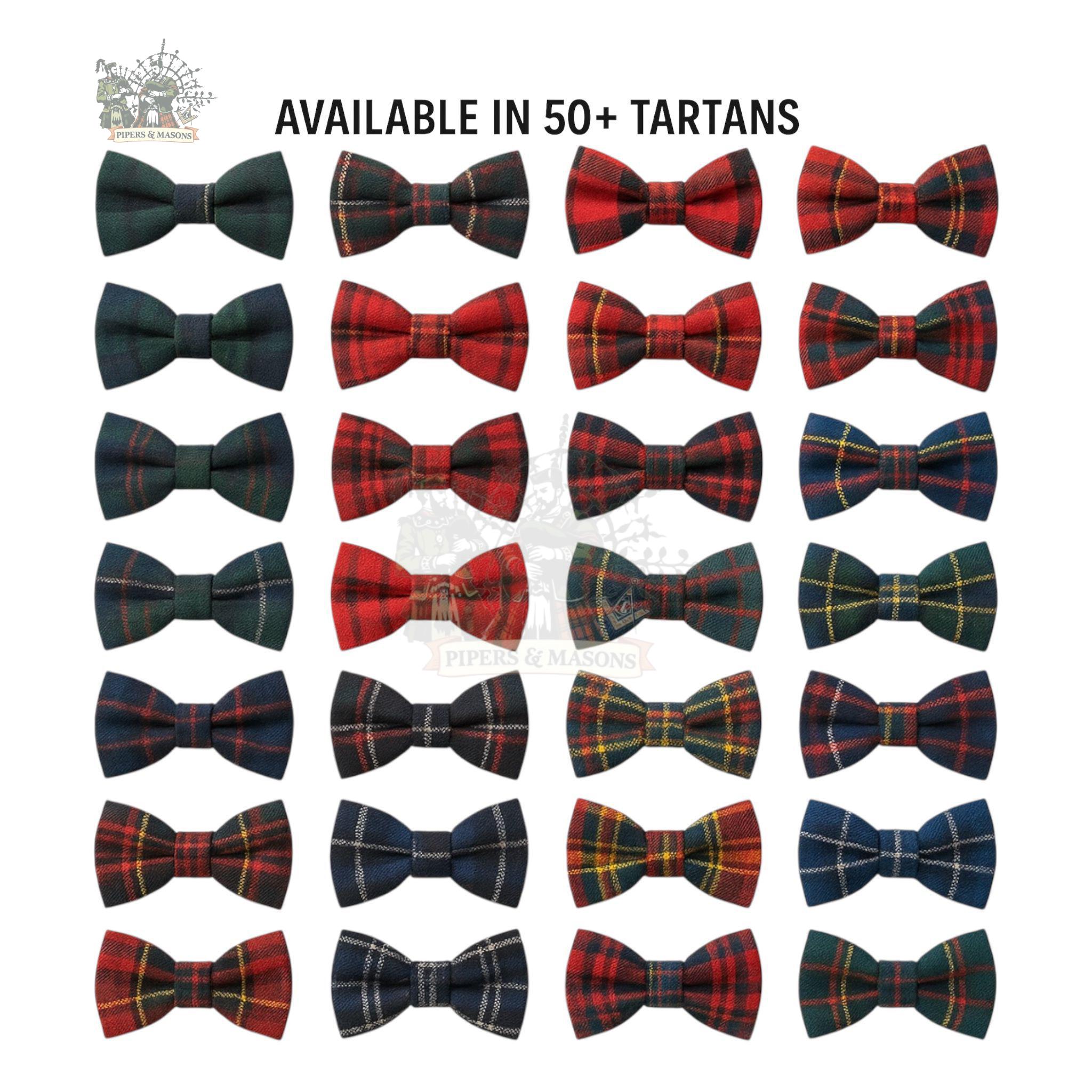 Men's Maclean Green Tartan Scottish Bow Tie & Hanky Set - Traditional Style Accessory