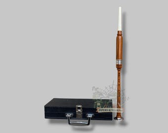Schottische handgefertigte Highland Übungs Chanter für Dudelsack - Professionelle Palisander Chanter mit 2 Schilf - Holz Chanter mit gratis Hartschalenetui