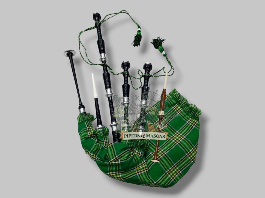 Cornemuse Great Highland - Tartan MacDonald, Montures Argent, Complète Avec Sac De Transport