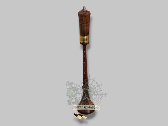 Rosewood Handcrafted RAUSCHPFEIFE Musical Instrument - German Medieval Shawm With 2 Reeds - Natural Finish RAUSCHPFEIFE Music Instrument