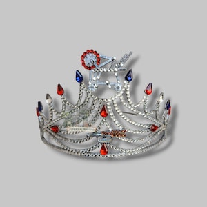 Héroïnes maçonniques de Jéricho HOJ couronne de matrone argentée HOJ 12 points strass décorée couronne argentée réglable avec étui gratuit