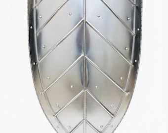 Scudo medievale in acciaio, armatura da cavaliere gotica, replica da 71 cm (28 pollici)