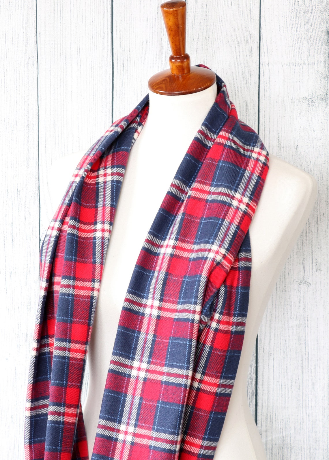 Flannel Infinity Scarf for Women Fall Scarf Womens Scarves Etsy