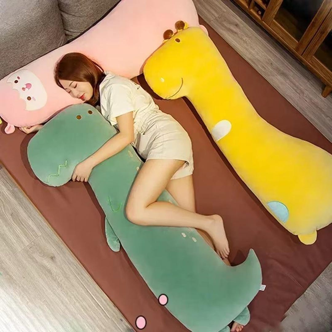 Cute Cartoon Style Long Body Pillow, Soft Side Sleep Cushion, Cozy Gift for Girlfriend, Kids & Friends, Decorative Body Pillow