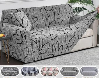 1 st Bloem Gedrukt Elastische Sofa Cover Anti-vuile Spandex Sofa Cover Meubels Protector voor Slaapkamer Kantoor Woonkamer Home Decor hoes
