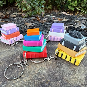 Book Stack Fidget Clicker | 3D Printed Bookish Fidget Toy | Stress Relief for Readers