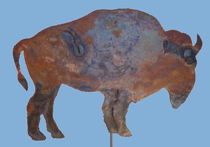 Buffalo Yard Art by Rustiques Garden Art Etsy