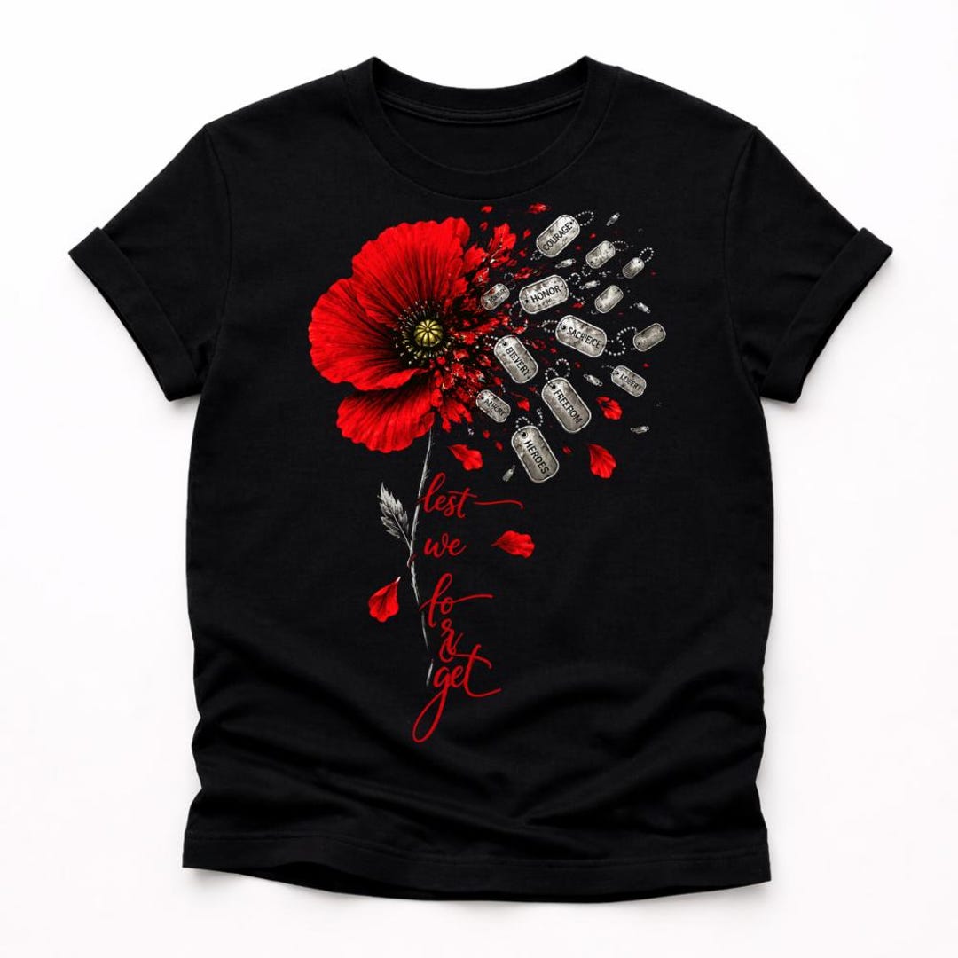 Memorial Day Never Forgotten Red Poppy Flower PNG: Patriotic Veteran ...