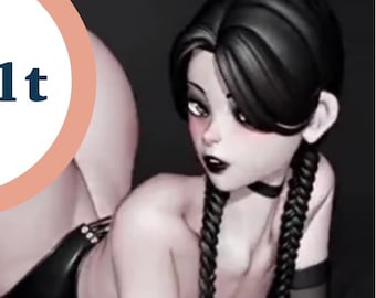 Stilisiertes Gothic Girl Pin-Up STL - Sexy 3D druckbare Figur