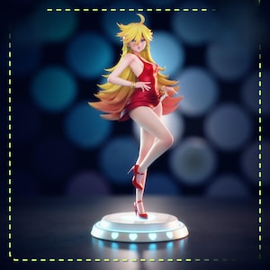 Panty Inspired STL File – Anime Girl 3D Model – Fanart Resin Print – NSFW & Clothed Versions Included – Digital Download
