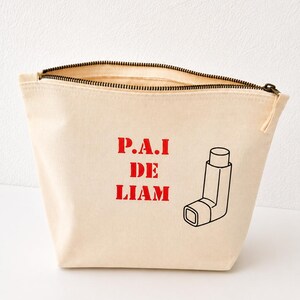 Pochette PAI Asthme personnalisée | Kit Asthme École | Pochette inhalateur enfant | Projet d'Accueil Individualisé | Prénom personnalisé
