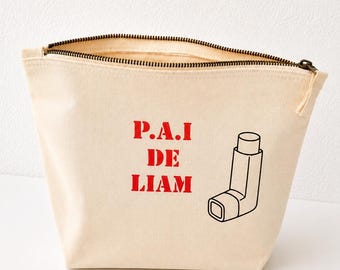 Pochette PAI Asthme personnalisée | Kit Asthme École | Pochette inhalateur enfant | Projet d'Accueil Individualisé | Prénom personnalisé
