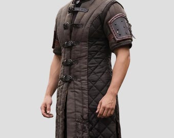 Chaqueta de armadura acolchada medieval / Gambesón hecho a mano para LARP, ferias renacentistas y recreaciones históricas LA-55