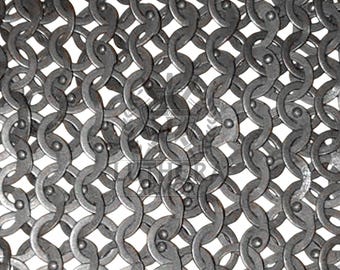 Chainmail Sheet - 9MM Flat Ring Riveted with Solid Rings For Repair Maille
