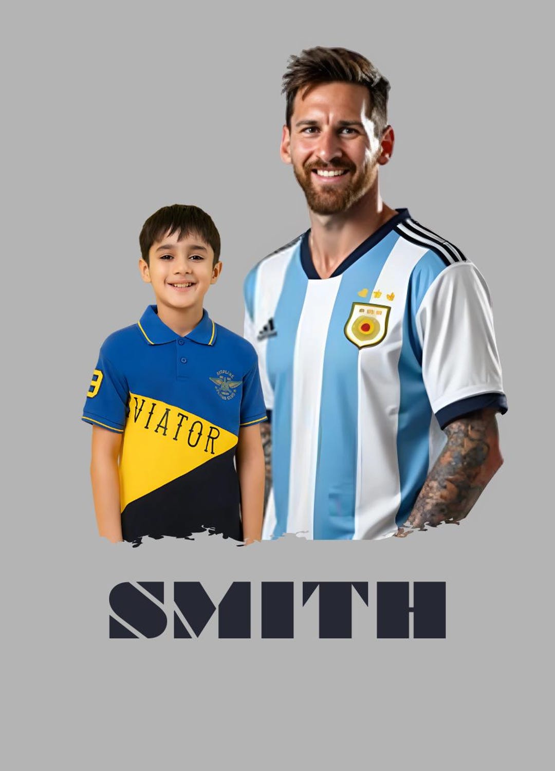 Personalized Lionel Messi Poster, Custom Picture Football Gift Poster ...