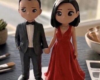 Personalized Wedding Figurine from Photo – Couple Cake Topper – Handmade Mini Statue – Unique Wedding Gift