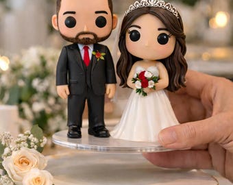 Miniature Bride Groom Figurine – Custom Wedding Gift from Photo