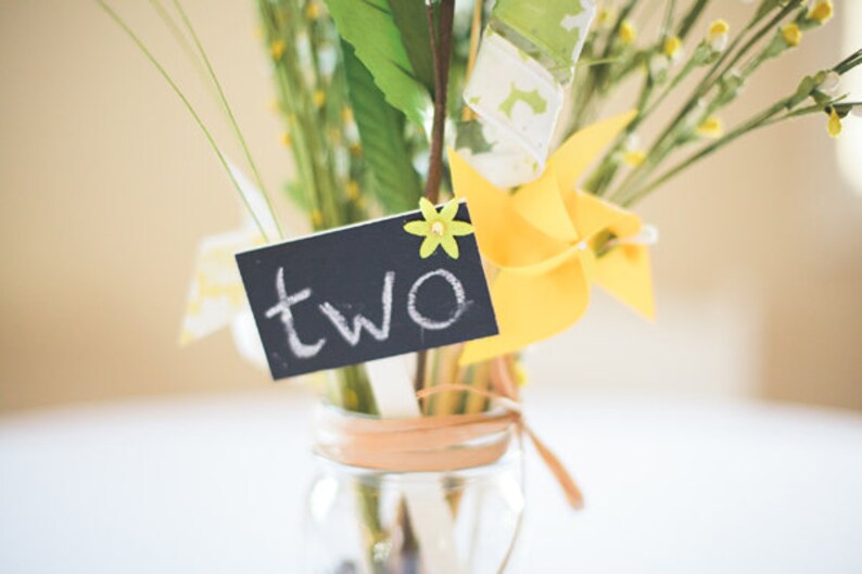 Yellow Wedding favor Birthday favor Yellow and Grey 12 Mini Pinwheels Custom orders welcomed image 4