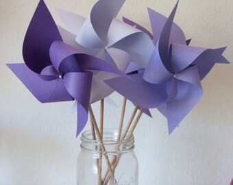 Ombre Purple Princess Party Princess Birthday Party Pinwheels Wedding favor Birthday favor regular size Pinwheels(Custom orders welcomed)