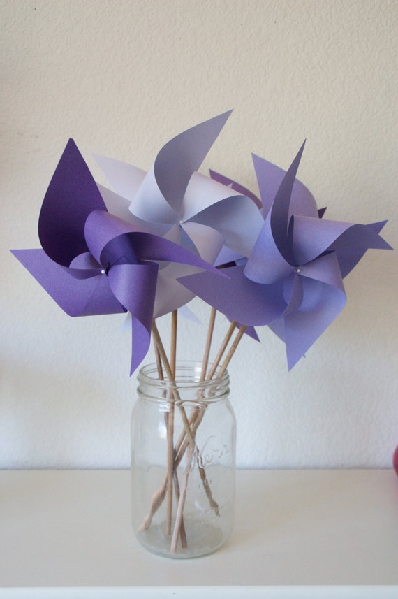 Ombre Purple Princess Party Princess Birthday Party Pinwheels Wedding favor Birthday favor regular size Pinwheels(Custom orders welcomed) Il_570xn