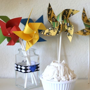 Curious George Pinwheels- Kids Birthday, Girl or Boy Party Supply, Decorations, Baby Shower, Centerpiece, Monkey Party Decorations, Monkey
