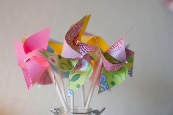 Sesame Street Party Decor 12 Mini Pinwheels Sesame Street SALE (custom orders welcomed) Il_570xn