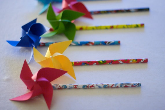 Dr Seuss Birthday Party Pinwheels Paper Pinwheels Dr Seuss party favors, Oh the places you will go party favors 6 mini Pencil Pinwheels Il_570xn