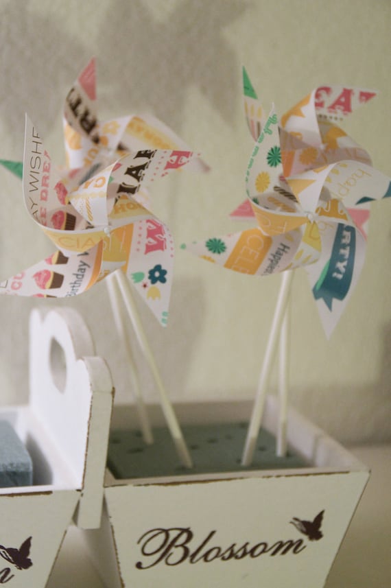 Happy Birthday Party Favors, Cupcake toppers for unisex Birthday party