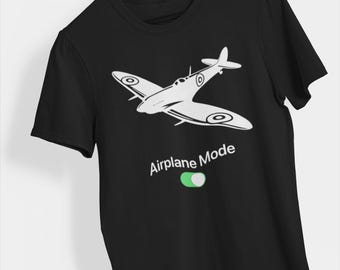 Camiseta de modo avión: camiseta vintage de caza, un divertido regalo de aviación para pilotos, amantes de los aviones y simuladores de vuelo.