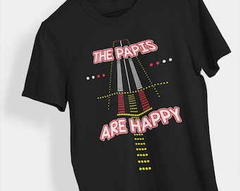 Camiseta "Los PAPI son felices": divertida camiseta de aviación para pilotos, ideal para aterrizajes con planeo, con diseño de luces PAPI.