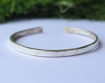 Handmade 925 Sterling Silver Open Cuff Bangle, Unisex - Etsy