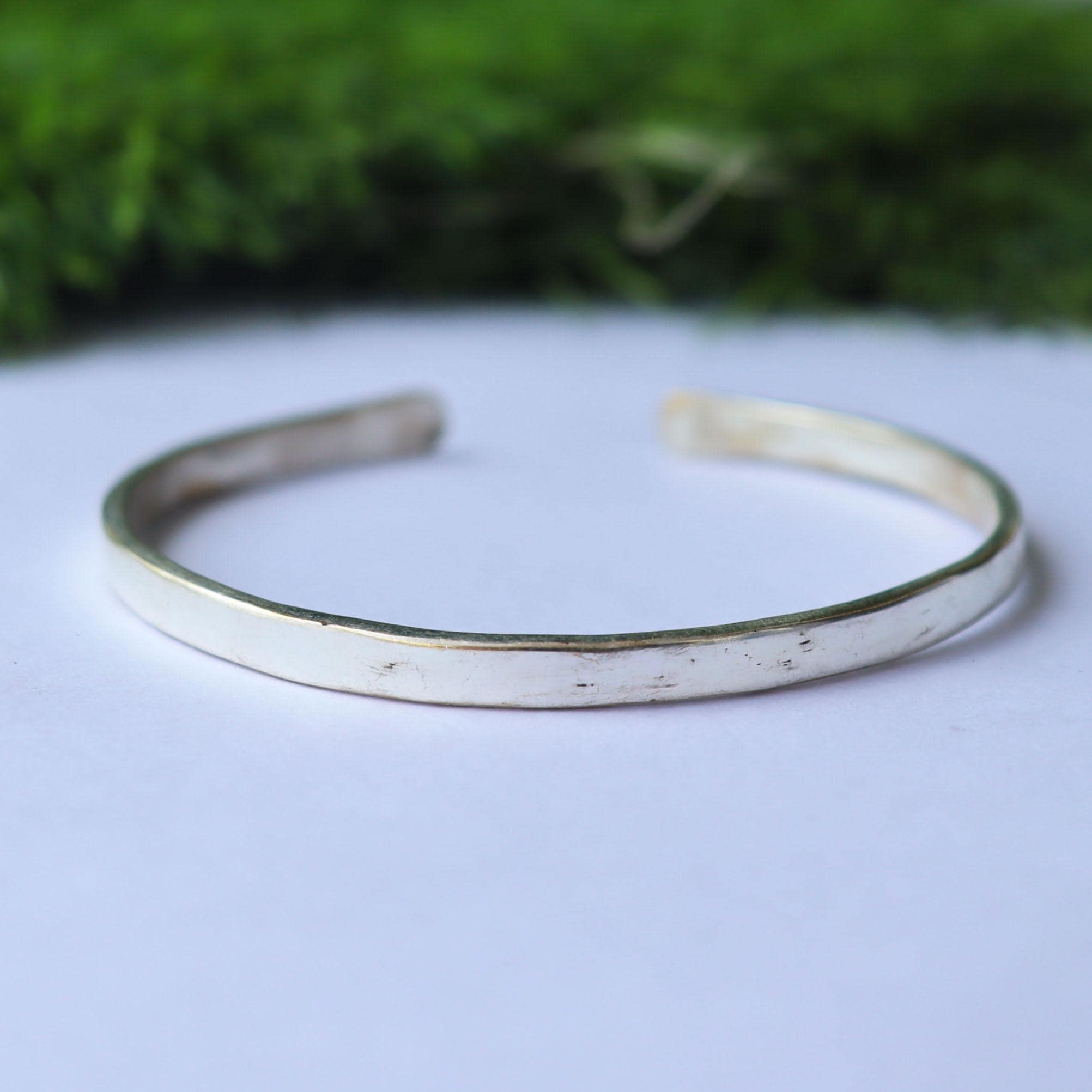Handmade 925 Sterling Silver Open Cuff Bangle, Unisex - Etsy