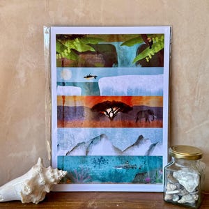 David Attenborough Environmental Illustration Print | ecosystems, wildlife and nature print | Planet Earth
