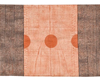 Handmade Boho Kilim Cotton Rug: Bohemian Decor Rug Living Room Rugs
