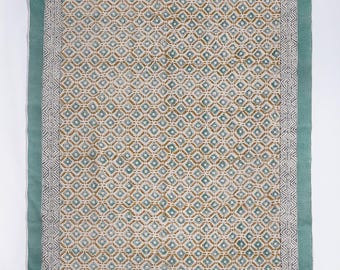 Handmade Area Rug Moroccan Flat Weave Kilim: Boho Cotton Rug, Bohemian Decor Rugs