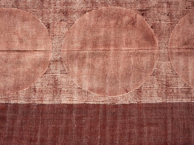 Modern Rust Abstract Area Rug • Washable Moroccan Cotton Kilim Rug • Block Print Dhurrie for Living Room, Earthy Boho Yoga Mat floral rug, kitchen rug, runner rug, patio rug, handmade rug, cotton rug, kilim rug, indian rug, outdoor rug, living room rug, vintage rugs, area rug, bedroom rug