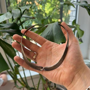 Vintage Mexico Silver Modernist Neck Ring Choker Neck