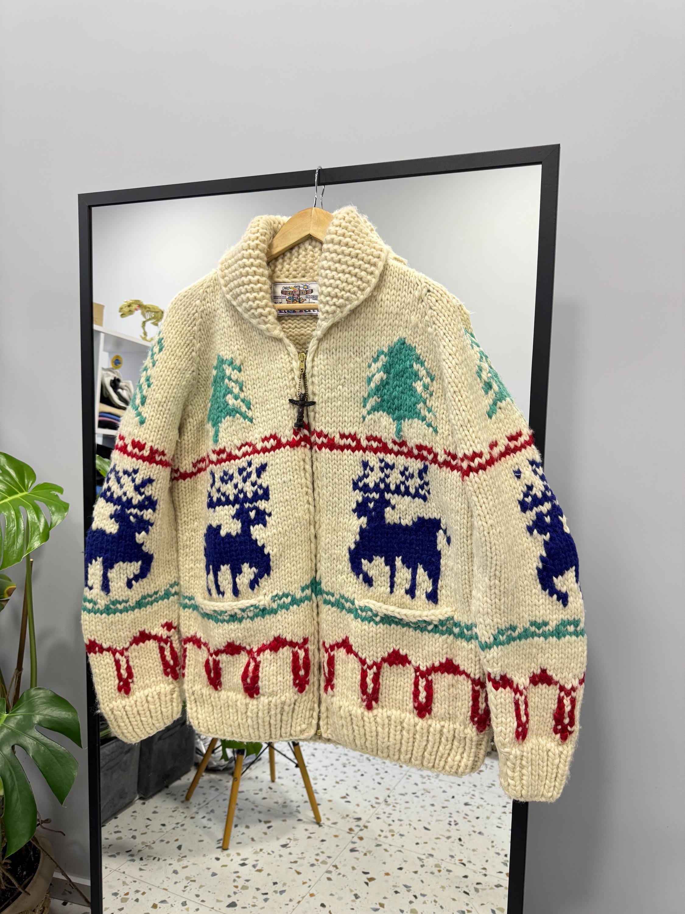 トップス Kanata Wool Cowichan Sweater Kanata Cowichan Men - Etsy