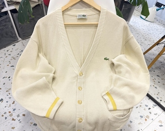 Lacoste vintage vest v-hals trui maat M