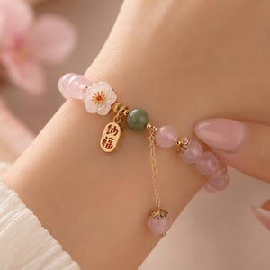 Good Luck Feng Shui Bracelet, Red String Wealth Bracelet with Fu Charm, Protection & Prosperity Bracelet, Adjustable Lucky Gift for Her bild 20